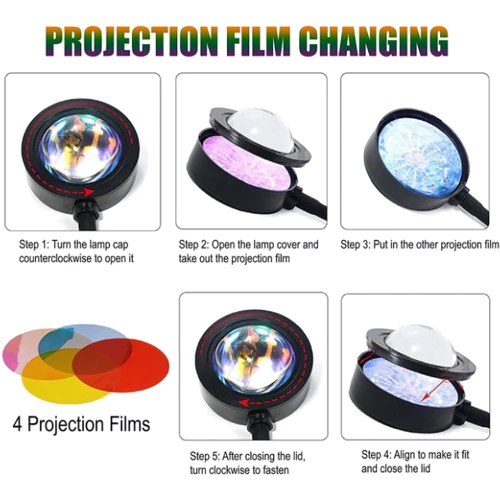 Проекционная светодиодная лампа Inspire Sunset RGB S3: Стиль Модерн