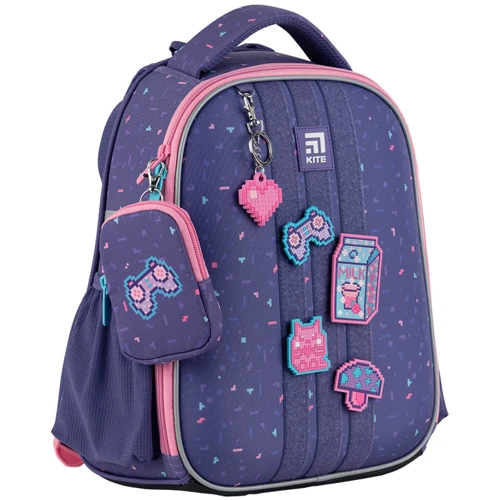 Рюкзак каркасный Kite K24-555S-3 Education 555 Pixel Love (K24-555S-3): Пол ребенка Для девочек
