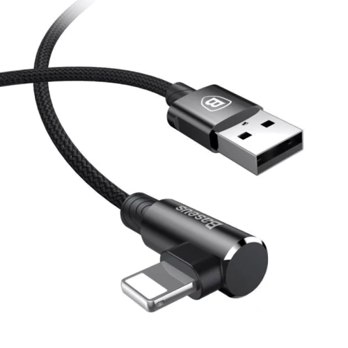 Кабель Baseus USB Cable to Lightning MVP Elbow 1.5A 2m Black (CALMVP-A01) фото 3