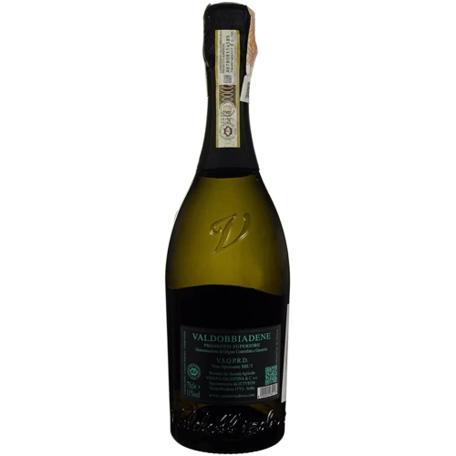 Вино игристое Cantine Vedova Valdobbiadene Prosecco Superiore Brut сухое белое 0.75 л (FSH_8020502030116): Объем, л 0.75
