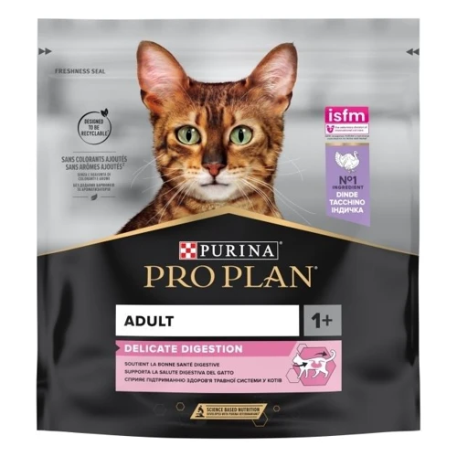 Сухой корм Pro Plan Delicate для кошек с чувствительным пищеварением с индейкой 400г (7613033568671)