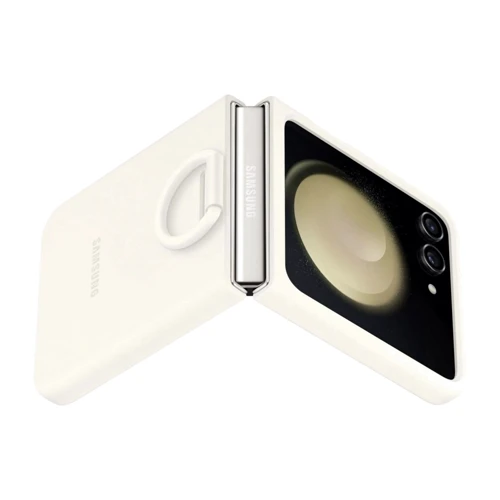 Аксессуар для смартфона Samsung Silicone Case with Ring Cream (EF-PF731TUEGUA) for Samsung F731 Galaxy Flip 5: Цвет бежевый