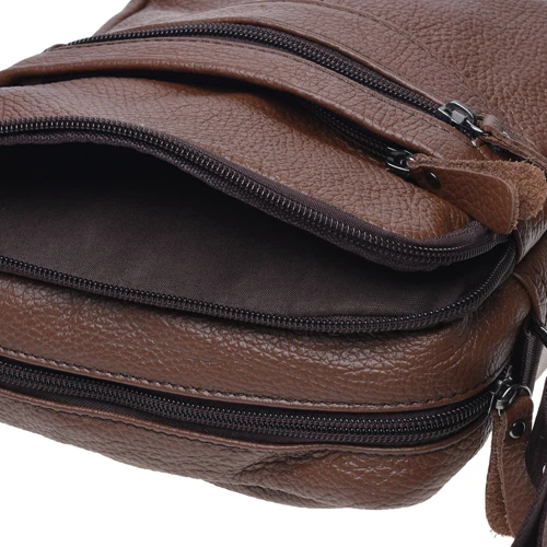 Мужская сумка через плечо Borsa Leather коричневая (K11029-brown): Тип ручки Плечевой ремень, Без ручки