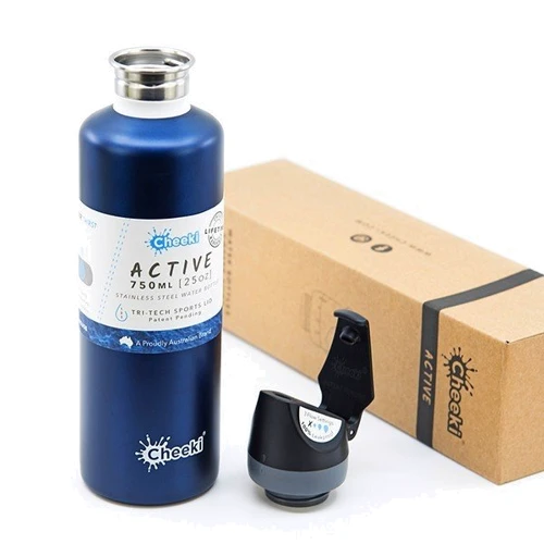 Пляшка для води Cheeki Single Wall 750 мл Active Bottle Ocean (ASB750OC1): Матеріал колби Нержавеющая сталь