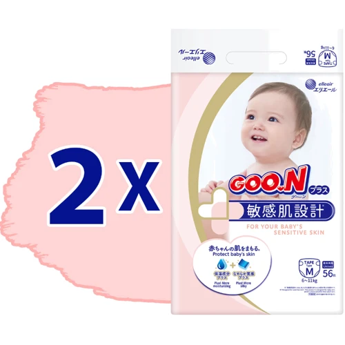 Подгузники Goo.N Plus для детей 6-11 кг размер 3(M) на липучках унисекс 112 шт. (21000628-2) фото 13