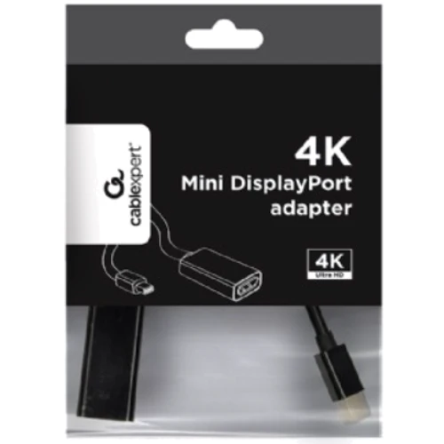 Адаптер Cablexpert Adapter Mini DisplayPort to DisplayPort (A-mDPM-DPF4K-01): Интерфейс подключения mini DisplayPort