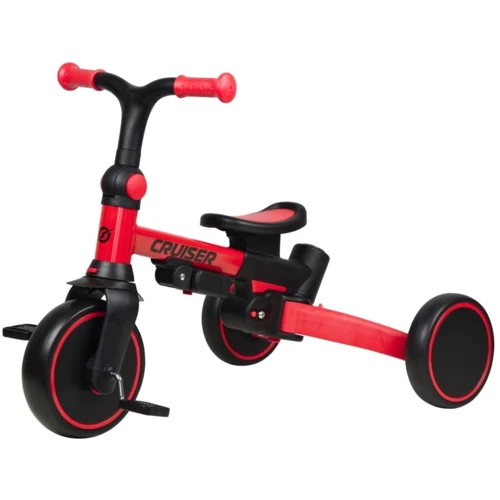 Велосипед-беговел Maraton Cruiser Milano Tri-cycle 6в1 красный (002 Красный): Диаметр колес, дюймов 10