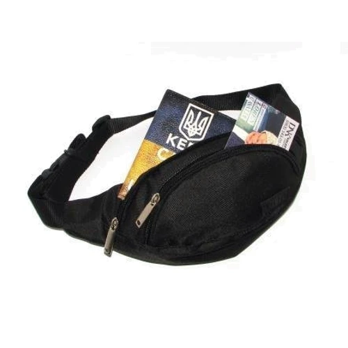 Чоловіча поясна сумка DNK Leather чорна (DNK Banan col.1): Тип ручки Поясний ремінь, Без ручки