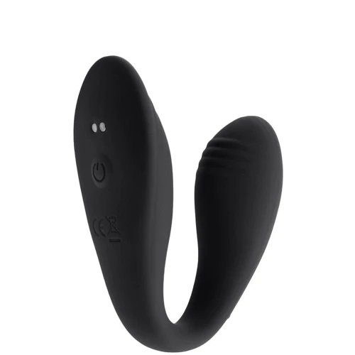 Двойной вибратор S Pleasures Premium Delight (для клитора и точки G, 10 режимов), черный