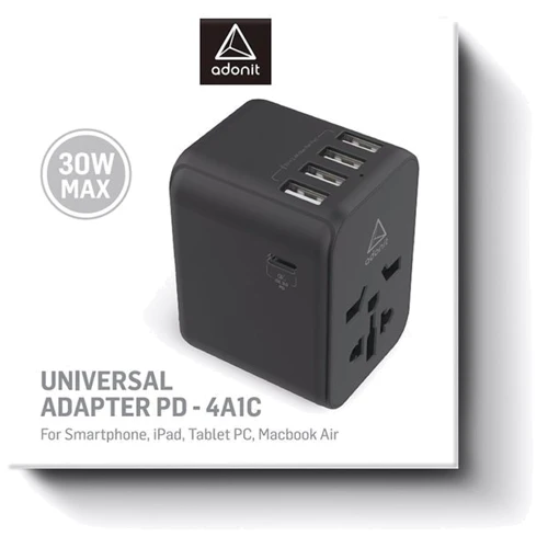Зарядное устройство Adonit USB Wall Charger Universal Travel 30W Black (PD-4A1C) фото 7