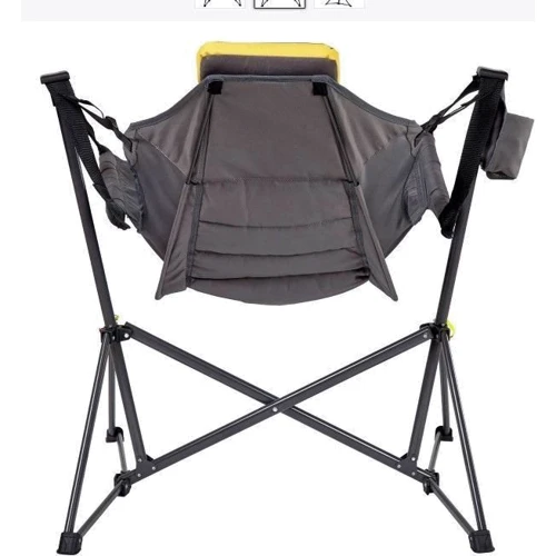 Крісло розкладне Uquip Rocky Blue / Grey (244027): Матеріал каркаса сталь