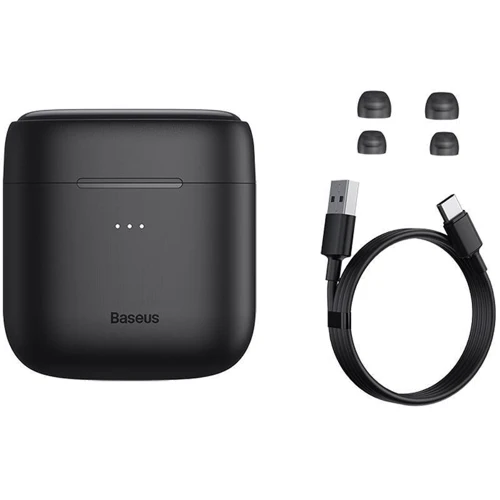 Наушники Baseus W06 Black: Тип конструкции вакуумные