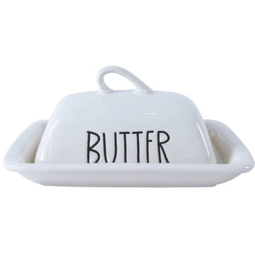 Масленка Limited Edition Butter 19.2 см с крышкой белая (JH4879-2)