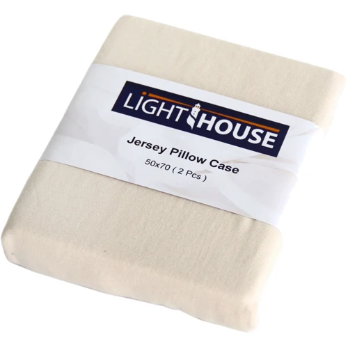 Набір наволочок LightHouse Jersey Premium 50х70 2 шт. світло-бежевий (604231): Матеріал трикотаж