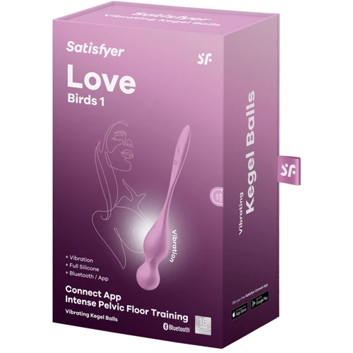 Вагинальные шарики с вибрацией Satisfyer Love Birds 1 Connect App Pink