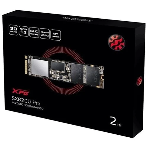 ADATA 2 TB SSD накопитель M.2 XPG SX8200 Pro NVMe PCIe 3.0 x4 2280 3D (ASX8200PNP-2TT-C): Форм-фактор M.2