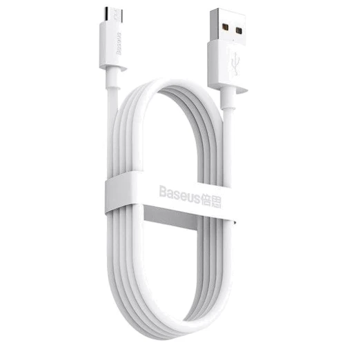 Кабель Baseus Cable to Micro USB Simple Wisdom 2.1 A 1.5m White (TZCAMZJ-02): Тип USB Cable - microUSB