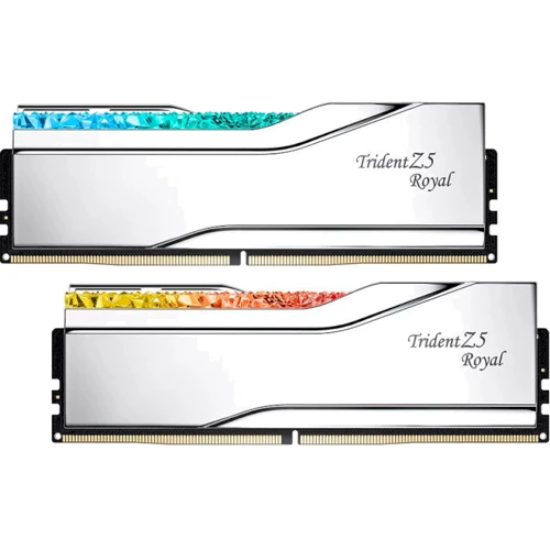 G.Skill 32 GB (2x16GB) DDR5 6400 MHz Trident Z5 Royal Silver (F5-6400J3039G16GX2-TR5S)
