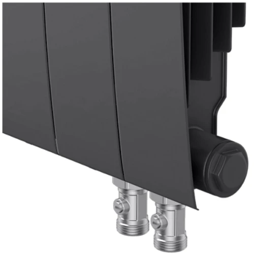 Радіатор із нижнім підключенням Royal Thermo BiLiner 350/Noir Sable VR – 8 секцій: Кількість пластин 1
