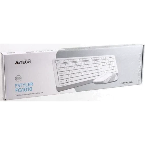 Комплект бездротовий A4Tech Fstyler FG1010 White/Grey: інтерфейс підключення Wireless