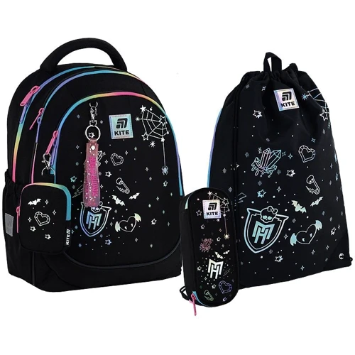 Набор Kite рюкзак + пенал + сумка для обуви 700 Monster High (SET_MH25-700M)