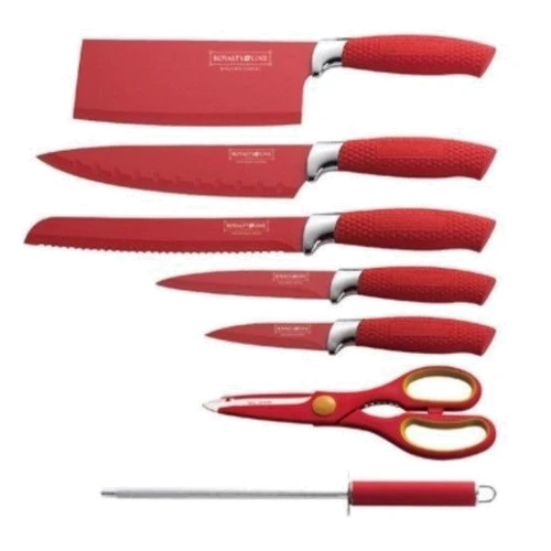 Набор кухонных ножей Royalty Line RL-RED8W 8 пр.: Наименование Набор кухонных ножей 8 пр.