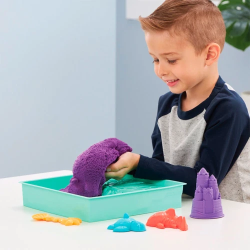 Набор песка для детского творчества Kinetic Sand V2 Замок из песка фиолетовый 454 г (71402) фото 7