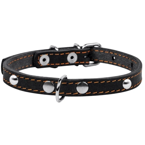 Ошейник Collar одинарный с украшением (ш 12мм, д 24-32см) черный: Производитель Collar
