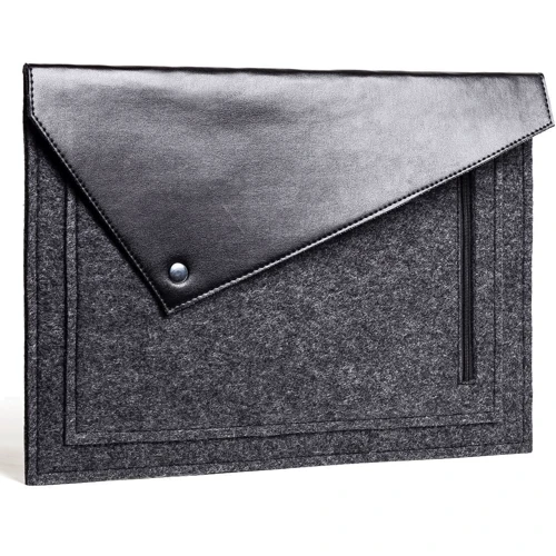 Gmakin Cover Envelope Triangular Roof Black/Dark Grey (GM57-15) for MacBook Pro 15/Pro 16