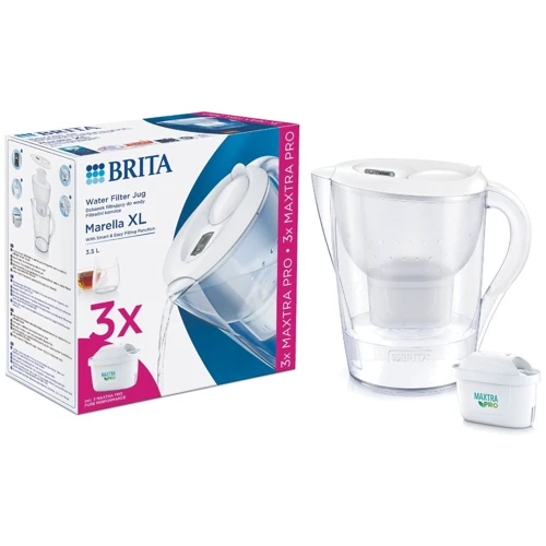 Фільтр-глечик BRITA Marella XL Memo MXPro 3.5 л (2 л очищеної води) з фільтр-картриджем 3 шт, білий (1052782) фото 6