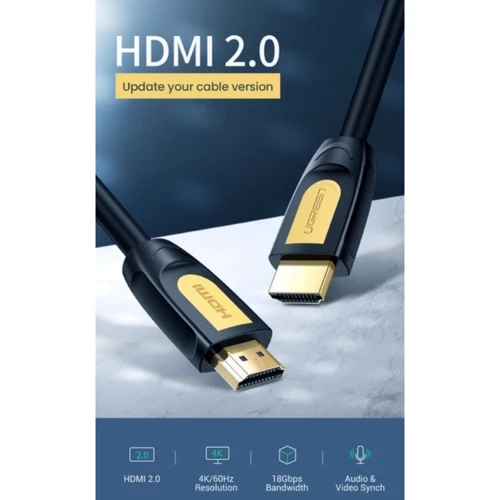 Кабель Ugreen Cable HDMI 4K M to HDMI 4K M 1m Yellow/Black (10115): Длина 1 м