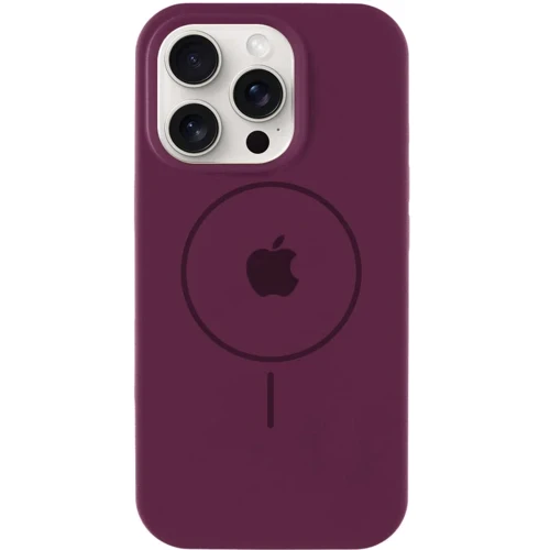 Чехол для iPhone Mobile Case Silicone Full Protective with MagSafe Plum for iPhone 15 Pro