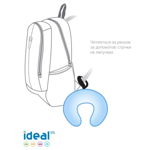 Подушка Sonex Ideal Limited Edition для путешествия 30х35х10 см голубая (SO102060): Размер, см 30х35