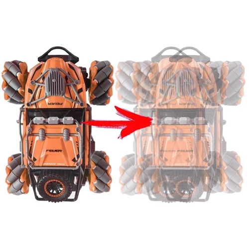 Трюковая Машинка Вездеход на р/у с пультом Fever Buggy 4WD 4x4, оранжевая (SL-198A-PO)