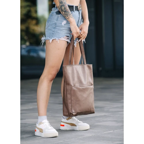 Жіноча сумка шоппер Sambag Shopper коричнева (93220061): Країна виробник Украина