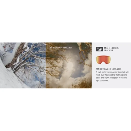 Горнолыжная маска Giro Focus Flash красный Solo Amber Scarlet 40% (8044517)