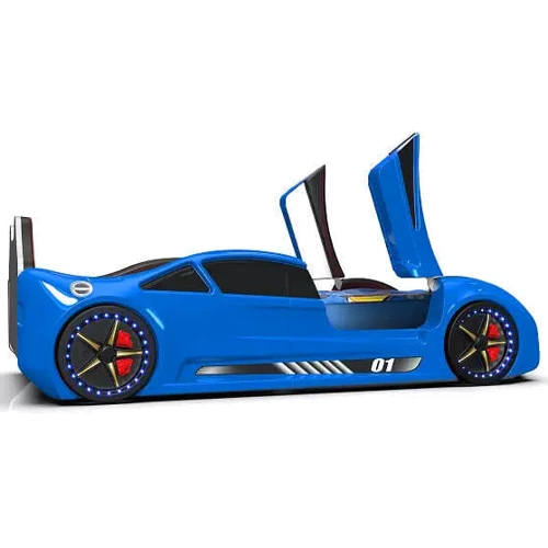 Дитяче ліжко машина Lamborghini синя: Колеса Нет