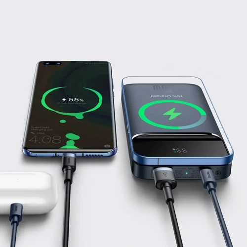 Внешний аккумулятор Baseus Power Bank 10000mAh Magnetic Wireless 20W Blue (PPCX010201) фото 9