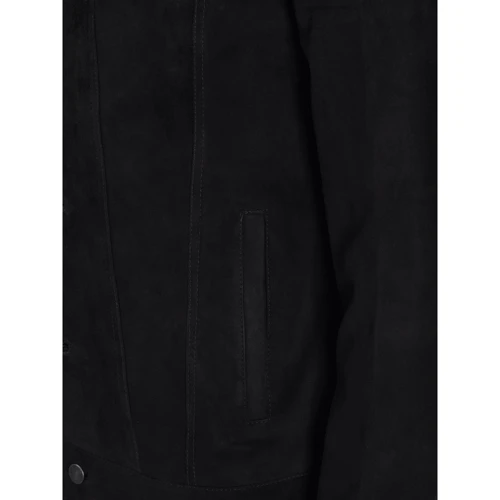Кожаная куртка Jack & Jones 73586503 48 черная демисезон: Тип застежки На пуговицах