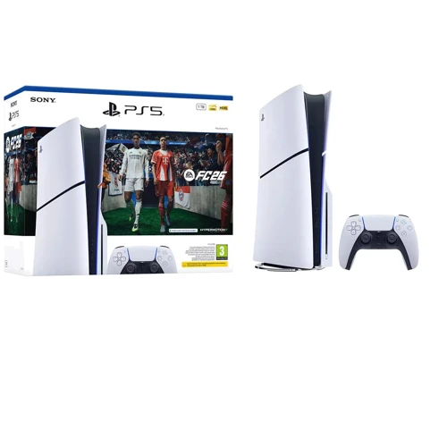 Ігрова приставка Sony Playstation 5 Slim 825GB EA SPORTS FC 26: Процесор AMD Ryzen Zen 2, 8 ядер 16 потоків, 3.5 ГГц / RDNA 2, 2.23 ГГц