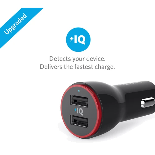 Зарядное устройство ANKER USB Car Charger PowerDrive 2 24W + micro USB 0.9m V3 Black (B2310H11): Тип автомобильное