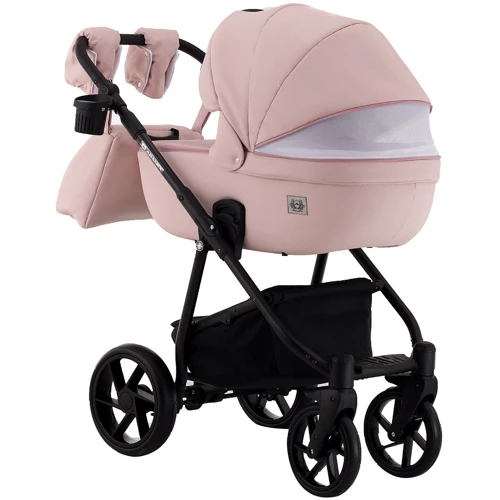 Коляска 2 в 1 Adamex Hybryd Plus кожа 100% BR331 розовый (пудра) (623689): Ширина шасси 61.5 см