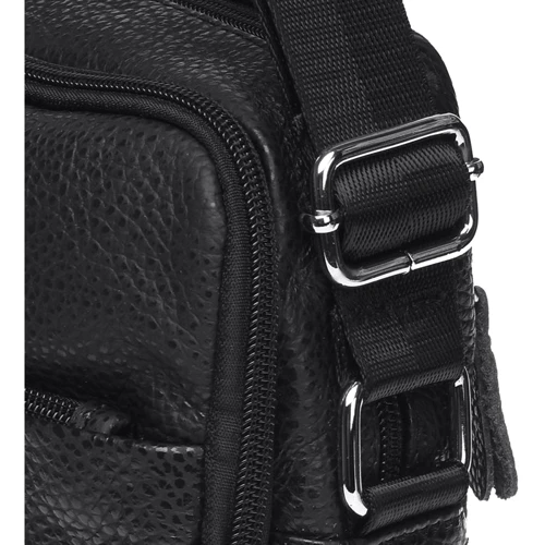 Мужская сумка через плечо Borsa Leather черная (K11025-black): Страна производитель Тайвань