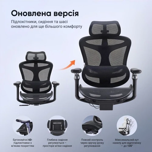 Офисное кресло Sihoo DORO C300 Pro Mesh Black (DORO-C300-PRO-M101)
