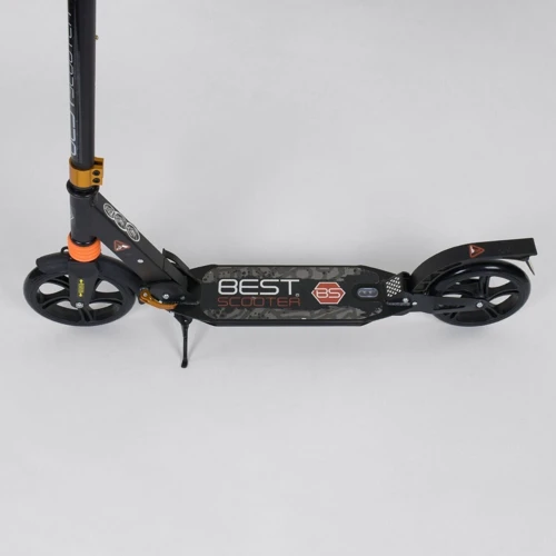 Самокат двоколісний алюмінієвий Best Scooter чорний (030692): Кількість коліс 2