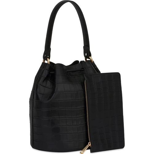 Женская сумка бакет-бэг Furla Corona S Drawstring черная (1033151): Пол Женский