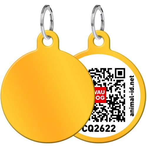 Адреснік WAUDOG Smart ID без малюнка, коло 30 мм, золото (0630-0000-17)