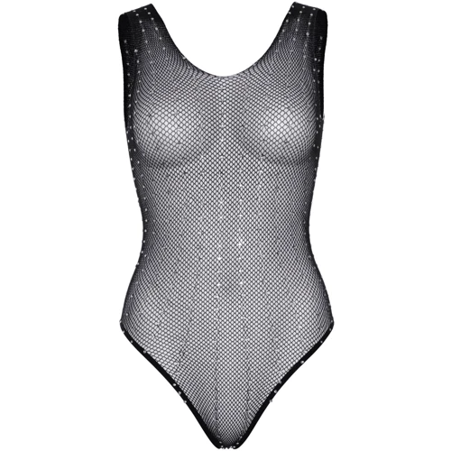 Боди в сеточку со стразами Leg Avenue OS Black