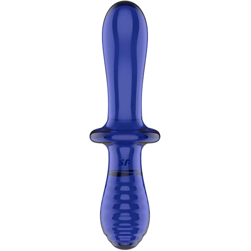 Стеклянный дилдо Satisfyer Double Crystal (light blue)