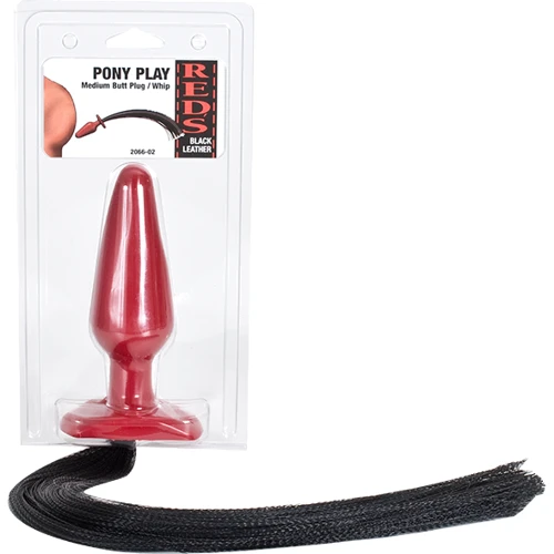 Анальная пробка Pony Play, средняя, 13x3.5 см